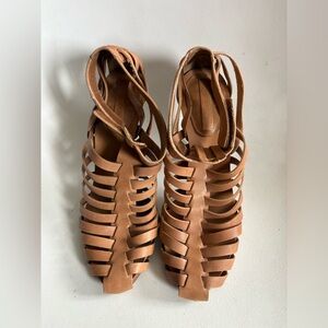 BCBGMaxAzria Tan Strappy Gladiator Sandals